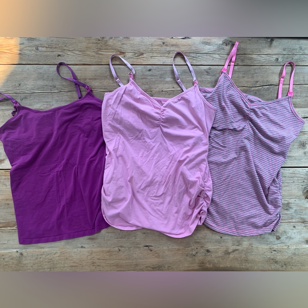 Motherhood Nursing Tanks (3), Medium